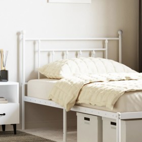 Cabecero de metal blanco 107 cm de vidaXL, Cabeceros y pies de cama - Ref: Foro24-353616, Precio: 29,99 €, Descuento: %