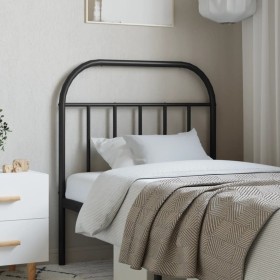 Black metal headboard 80 cm by vidaXL, Headboards and footboards - Ref: Foro24-353662, Price: 24,37 €, Discount: %