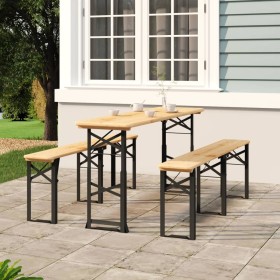 Folding bar table made of solid fir wood 170x50x75/105 cm by vidaXL, Garden tables - Ref: Foro24-363114, Price: 141,87 €, Dis...