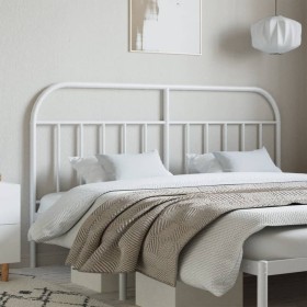 White metal headboard 135 cm by vidaXL, Headboards and footboards - Ref: Foro24-353716, Price: 34,56 €, Discount: %