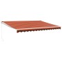 Toldo retráctil aluminio y tela naranja y marrón 4x3 m de vidaXL, Toldos - Ref: Foro24-3154443, Precio: 387,79 €, Descuento: %