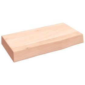 Untreated solid oak wood wall shelf 40x20x6 cm by vidaXL, Shelves and shelves - Ref: Foro24-363505, Price: 33,99 €, Discount: %