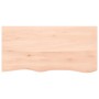 Untreated solid oak wood wall shelf 100x50x(2-6) cm by vidaXL, Shelves and shelves - Ref: Foro24-363568, Price: 102,44 €, Dis...