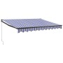 Toldo retráctil aluminio y tela azul y blanco 3x2,5 m de vidaXL, Toldos - Ref: Foro24-3154446, Precio: 259,69 €, Descuento: %