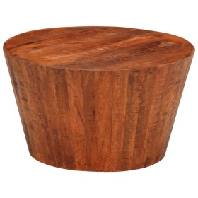 Mesa de centro de madera maciza de mango rugosa Ø 52x30 cm de vidaXL, Mesas de centro - Ref: Foro24-353728, Precio: 120,95 €,...