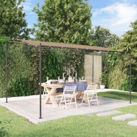 Stahlmarkise und taupegrauer Stoff 4x3 m 180 g/m² von vidaXL, Zelte und Pavillons - Ref: Foro24-362396, Preis: 210,01 €, Raba...