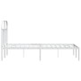 Estructura de cama de metal con cabecero blanca 120x190 cm de vidaXL, Camas y somieres - Ref: Foro24-353681, Precio: 89,90 €,...