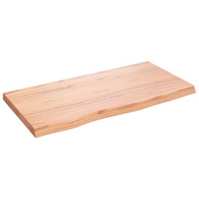 Light brown treated oak wood wall shelf 80x40x(2-4) cm by vidaXL, Shelves and shelves - Ref: Foro24-363666, Price: 77,32 €, D...