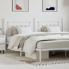 White metal headboard 193 cm by vidaXL, Headboards and footboards - Ref: Foro24-353623, Price: 45,99 €, Discount: %