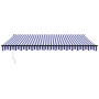 Toldo retráctil aluminio y tela azul y blanco 4,5x3 m de vidaXL, Toldos - Ref: Foro24-3154449, Precio: 386,99 €, Descuento: %