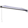 Toldo retráctil aluminio y tela azul y blanco 4,5x3 m de vidaXL, Toldos - Ref: Foro24-3154449, Precio: 386,99 €, Descuento: %