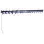 Toldo retráctil aluminio y tela azul y blanco 4,5x3 m de vidaXL, Toldos - Ref: Foro24-3154449, Precio: 386,99 €, Descuento: %