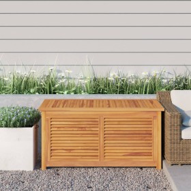 Garden storage box with solid teak bag 114x50x58 cm by vidaXL, Outdoor storage boxes - Ref: Foro24-363271, Price: 289,99 €, D...