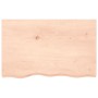 Estante de pared madera maciza roble sin tratar 80x50x(2-4) cm de vidaXL, Estantes y estanterías - Ref: Foro24-363549, Precio...