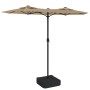 White gray taupe double umbrella 316x240 cm by vidaXL, Umbrellas - Ref: Foro24-362964, Price: 134,99 €, Discount: %