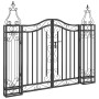 Puerta de jardín de hierro forjado negro 121x8x100 cm de vidaXL, Puertas de jardín - Ref: Foro24-363430, Precio: 100,14 €, De...