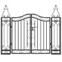 Puerta de jardín de hierro forjado negro 121x8x100 cm de vidaXL, Puertas de jardín - Ref: Foro24-363430, Precio: 100,14 €, De...