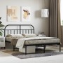 Estructura de cama con cabecero metal negro 140x190 cm de vidaXL, Camas y somieres - Ref: Foro24-353635, Precio: 118,99 €, De...