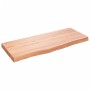 Light brown treated oak wood wall shelf 100x40x(2-6) cm by vidaXL, Shelves and shelves - Ref: Foro24-363685, Price: 95,23 €, ...