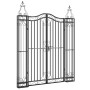 Puerta de jardín de hierro forjado negro 121x8x150 cm de vidaXL, Puertas de jardín - Ref: Foro24-363432, Precio: 148,00 €, De...