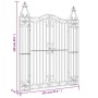 Black wrought iron garden gate 121x8x150 cm by vidaXL, garden gates - Ref: Foro24-363432, Price: 148,00 €, Discount: %