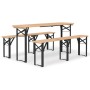 Folding bar table and benches 3 pieces solid fir wood by vidaXL, Garden sets - Ref: Foro24-363113, Price: 183,94 €, Discount: %