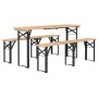 Folding bar table and benches 3 pieces solid fir wood by vidaXL, Garden sets - Ref: Foro24-363113, Price: 190,28 €, Discount: %