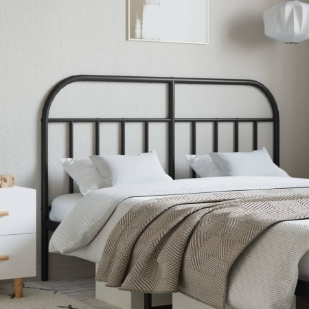 Black metal headboard 135 cm by vidaXL, Headboards and footboards - Ref: Foro24-353667, Price: 43,75 €, Discount: %