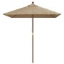 Garden umbrella taupe gray wooden pole 198x198x231 cm by vidaXL, Umbrellas - Ref: Foro24-363186, Price: 45,98 €, Discount: %