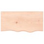 Estante de pared madera maciza roble sin tratar 80x40x(2-4) cm de vidaXL, Estantes y estanterías - Ref: Foro24-363546, Precio...