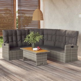 Gartenmöbel-Set 2-teilig mit grauen synthetischen Rattankissen von vidaXL, Gartensets - Ref: Foro24-362176, Preis: 483,99 €, ...