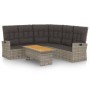 Set de muebles de jardín 2 pzas cojines ratán sintético gris de vidaXL, Conjuntos de jardín - Ref: Foro24-362176, Precio: 486...