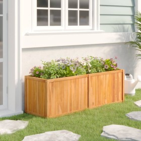 Arriate de madera maciza de teca 150x50x50 cm de vidaXL, Maceteros y jardineras - Ref: Foro24-362663, Precio: 179,99 €, Descu...