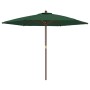 Garden umbrella with green wooden pole 299x240 cm by vidaXL, Umbrellas - Ref: Foro24-363168, Price: 76,94 €, Discount: %