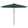 Garden umbrella with green wooden pole 299x240 cm by vidaXL, Umbrellas - Ref: Foro24-363168, Price: 76,94 €, Discount: %