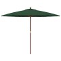 Garden umbrella with green wooden pole 299x240 cm by vidaXL, Umbrellas - Ref: Foro24-363168, Price: 76,94 €, Discount: %