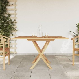 Folding solid teak wood garden table 110x110x75 cm by vidaXL, Garden tables - Ref: Foro24-362616, Price: 131,99 €, Discount: %