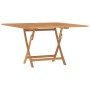 Mesa de jardín plegable madera maciza de teca 110x110x75 cm de vidaXL, Mesas de jardín - Ref: Foro24-362616, Precio: 131,32 €...