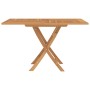 Folding solid teak wood garden table 110x110x75 cm by vidaXL, Garden tables - Ref: Foro24-362616, Price: 131,48 €, Discount: %