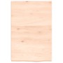 Solid untreated oak wood wall shelf 40x60x(2-4) cm by vidaXL, Shelves and shelves - Ref: Foro24-363516, Price: 45,23 €, Disco...