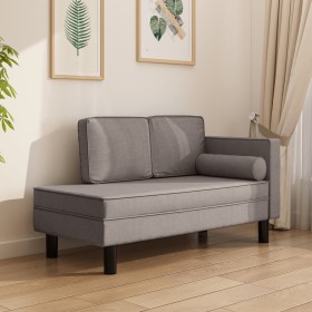 Sofá diván con cojines y almohada tela gris taupe de vidaXL, Divanes - Ref: Foro24-355022, Precio: 153,99 €, Descuento: %