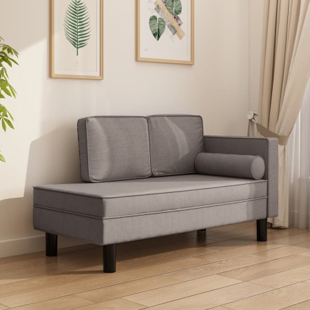 Sofá diván con cojines y almohada tela gris taupe de vidaXL, Divanes - Ref: Foro24-355022, Precio: 153,56 €, Descuento: %