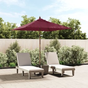 Burgundy red wooden pole garden umbrella 198x198x231 cm by vidaXL, Umbrellas - Ref: Foro24-363187, Price: 46,99 €, Discount: %