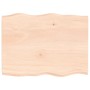 Tablero de mesa madera maciza borde natural 80x60x(2-4) cm de vidaXL, Tableros para mesas - Ref: Foro24-363879, Precio: 72,75...