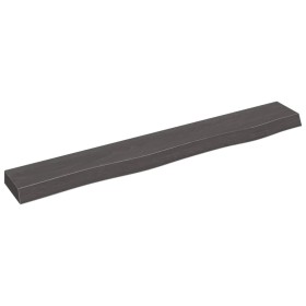 Dark brown treated oak wood wall shelf 80x10x4 cm by vidaXL, Shelves and shelves - Ref: Foro24-363777, Price: 24,70 €, Discou...