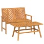 Juego de muebles de jardín 2 piezas madera maciza acacia de vidaXL, Bancos de jardín - Ref: Foro24-362235, Precio: 153,51 €, ...