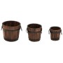 Holzwürfel-Pflanzgefäß-Set, 3-teilig, massives Tannenholz von vidaXL, Töpfe und Pflanzgefäße - Ref: Foro24-363362, Preis: 47,...