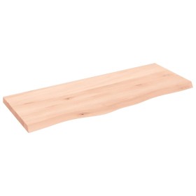 Untreated solid oak wood wall shelf 100x40x(2-4) cm by vidaXL, Shelves and shelves - Ref: Foro24-363564, Price: 75,99 €, Disc...