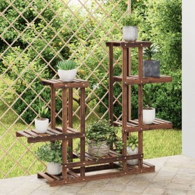 Solid fir wood flower stand 95x25x96 cm by vidaXL, Pot stands - Ref: Foro24-362861, Price: 53,13 €, Discount: %