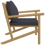 Bamboo garden chairs, 2 units, with dark gray cushions. by vidaXL, Modular outdoor sofas - Ref: Foro24-363466, Price: 227,20 ...